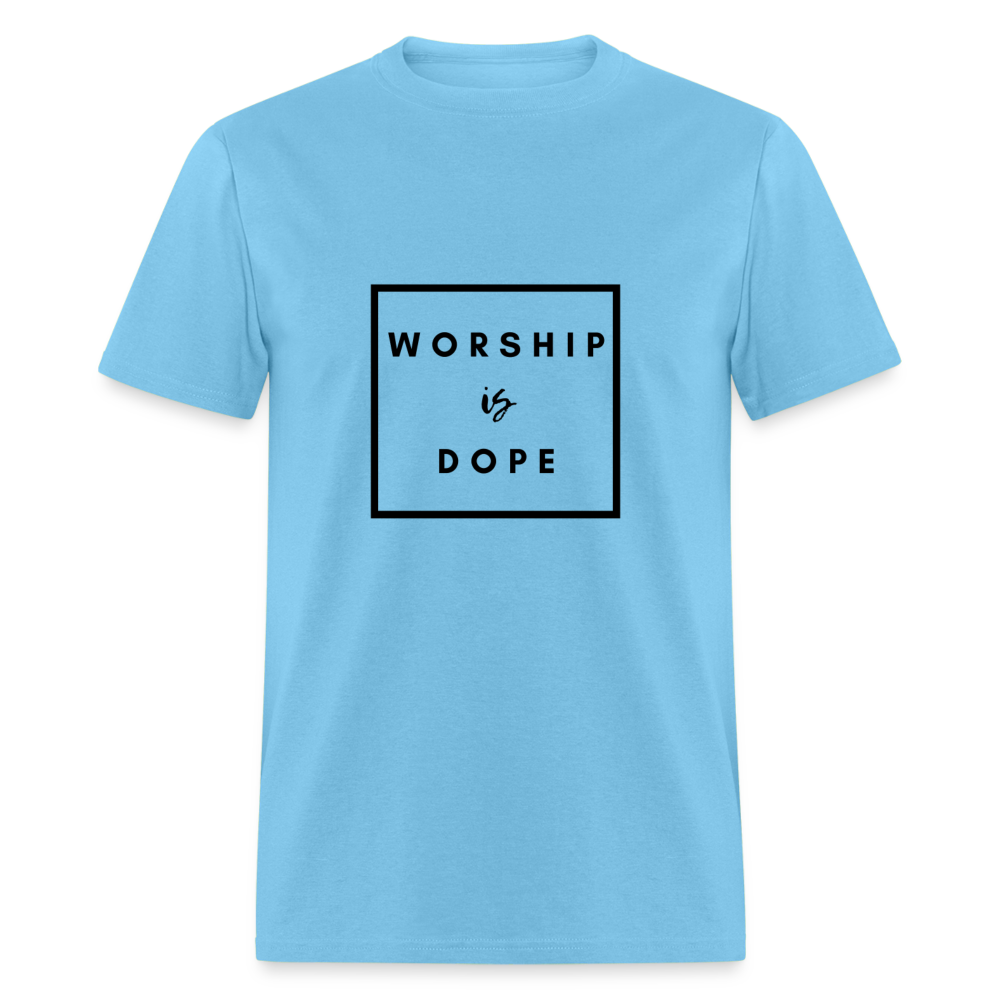 Worship Is Dope - aquatic blue