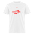 Jesus Did It Again | Red Ltr v2 - white