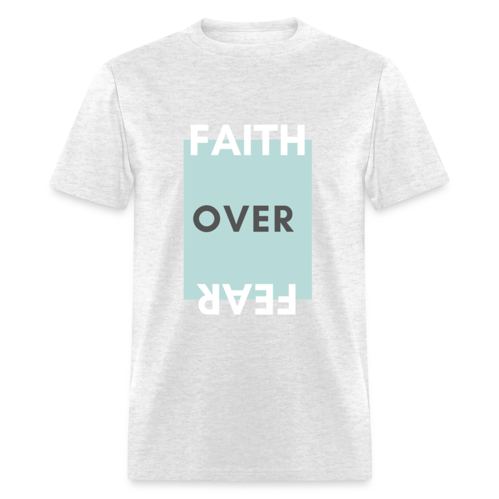 Faith Over Fear Christian Unisex T-Shirt - light heather gray