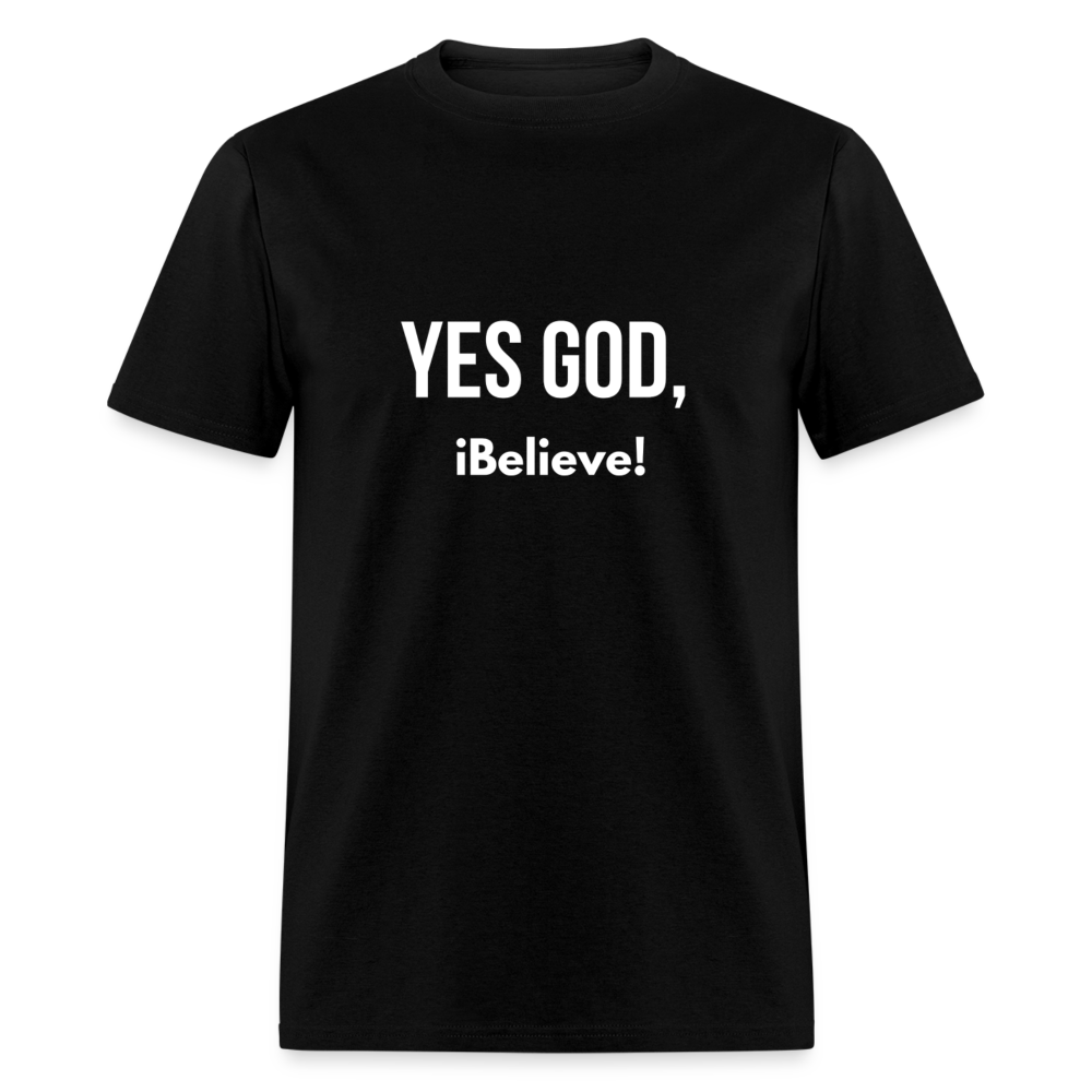 YES GOD, iBelieve Unisex Christian T-Shirt - black