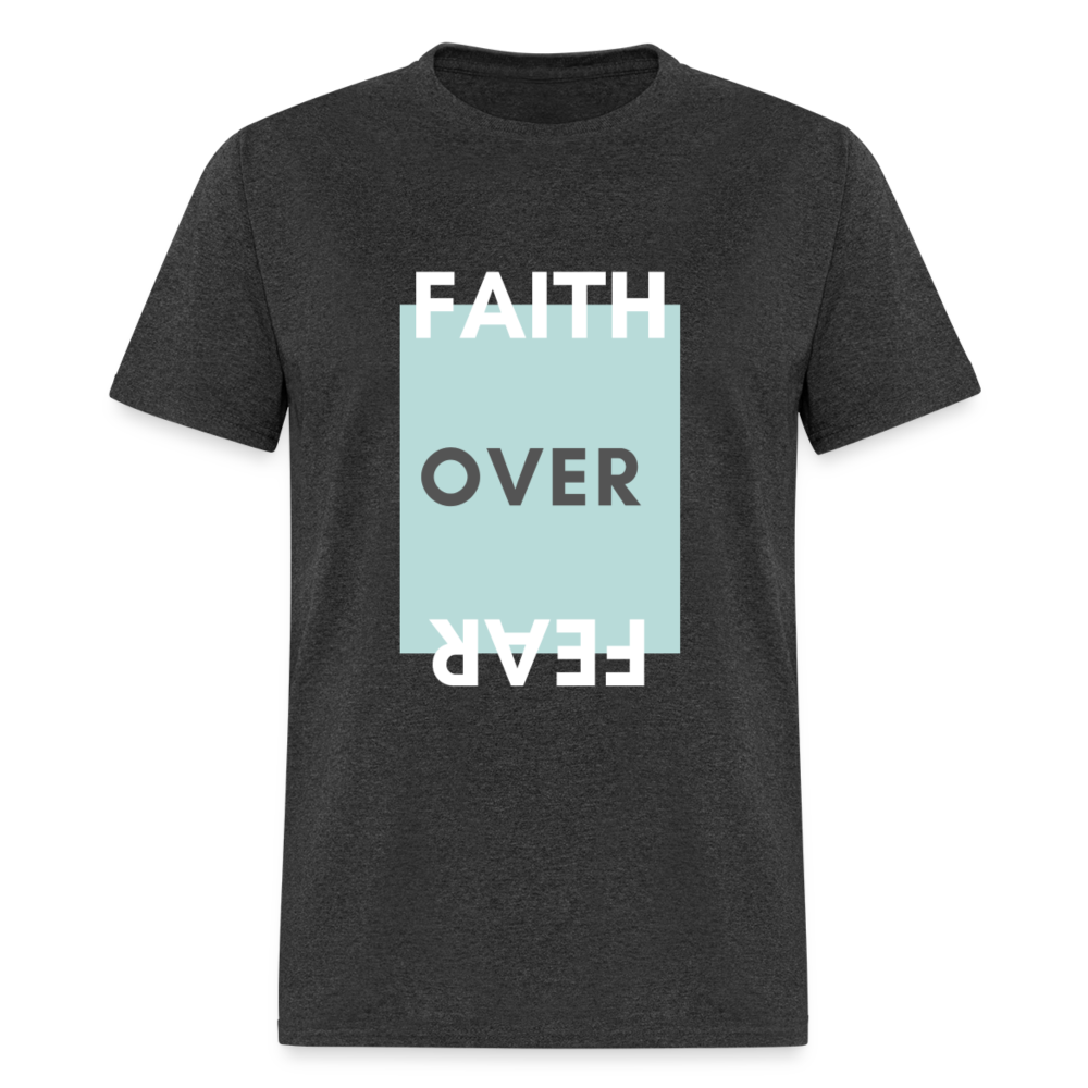 Faith Over Fear Christian Unisex T-Shirt - heather black