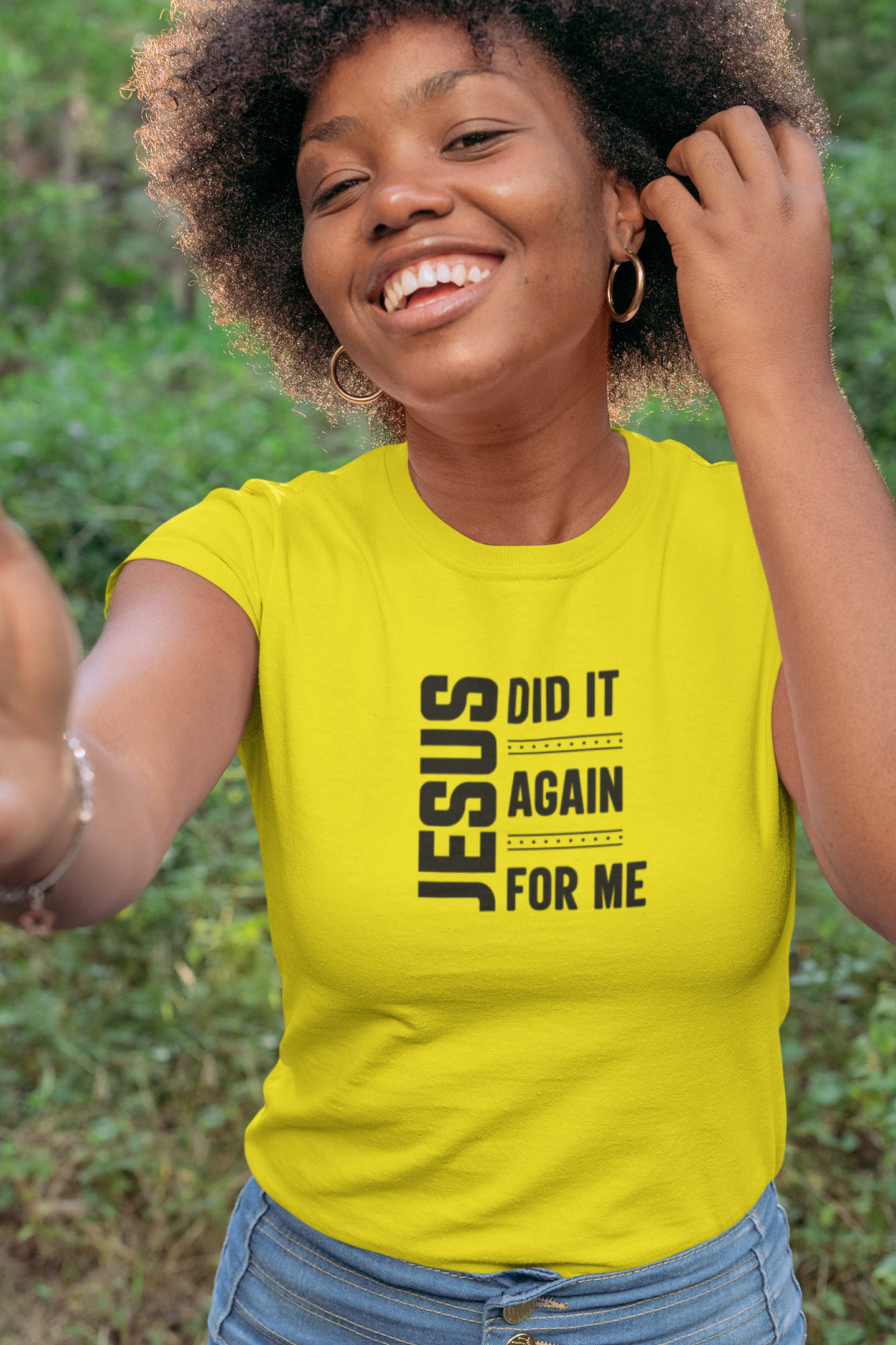 Jesus Did It Again For Me | Blk Ltr | Unisex - Jesus Is Too Real (JITR)